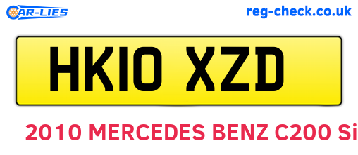 HK10XZD are the vehicle registration plates.