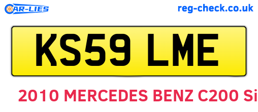 KS59LME are the vehicle registration plates.