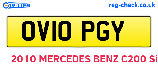 OV10PGY are the vehicle registration plates.