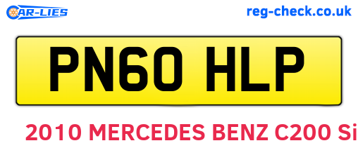 PN60HLP are the vehicle registration plates.