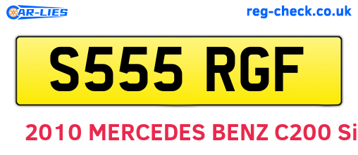 S555RGF are the vehicle registration plates.