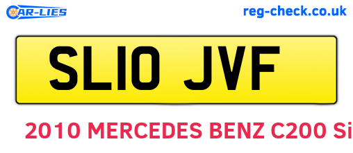 SL10JVF are the vehicle registration plates.