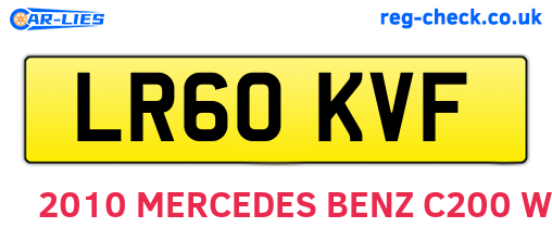 LR60KVF are the vehicle registration plates.