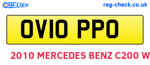 OV10PPO are the vehicle registration plates.