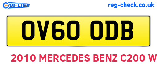 OV60ODB are the vehicle registration plates.
