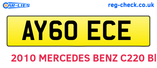 AY60ECE are the vehicle registration plates.