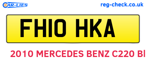 FH10HKA are the vehicle registration plates.