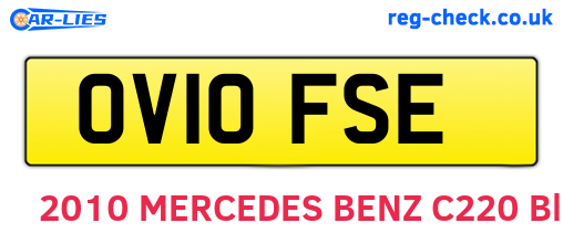 OV10FSE are the vehicle registration plates.