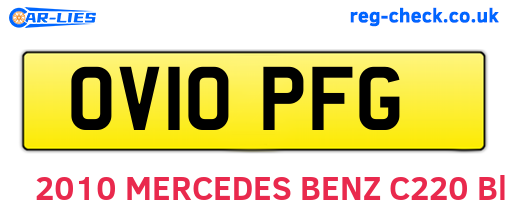 OV10PFG are the vehicle registration plates.