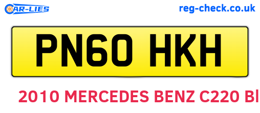 PN60HKH are the vehicle registration plates.