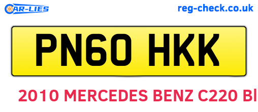 PN60HKK are the vehicle registration plates.