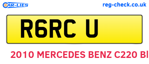 R6RCU are the vehicle registration plates.