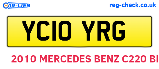 YC10YRG are the vehicle registration plates.