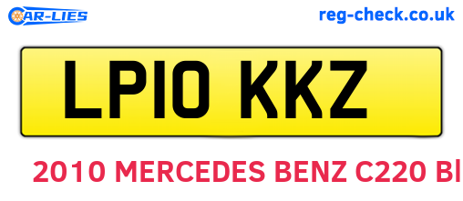 LP10KKZ are the vehicle registration plates.