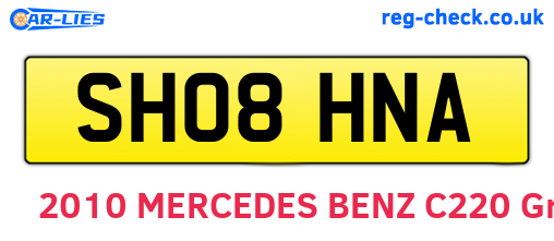 SH08HNA are the vehicle registration plates.