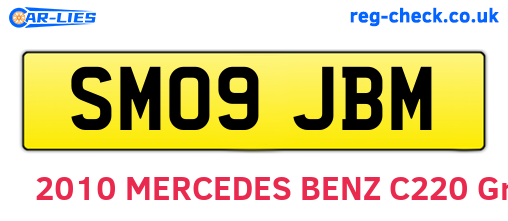 SM09JBM are the vehicle registration plates.