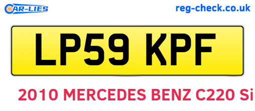 LP59KPF are the vehicle registration plates.