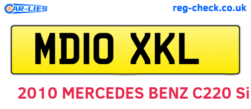 MD10XKL are the vehicle registration plates.
