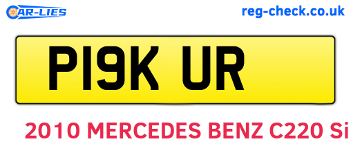P19KUR are the vehicle registration plates.