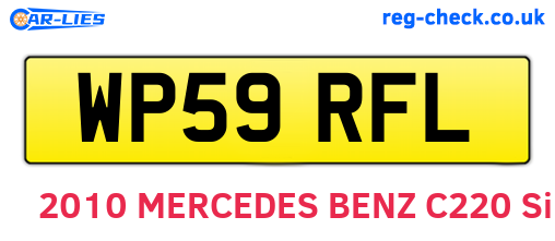 WP59RFL are the vehicle registration plates.