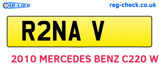 R2NAV are the vehicle registration plates.