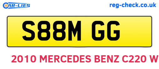 S88MGG are the vehicle registration plates.