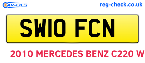 SW10FCN are the vehicle registration plates.