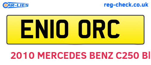 EN10ORC are the vehicle registration plates.