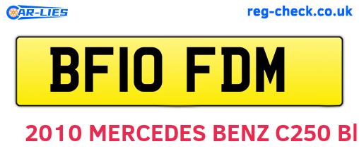 BF10FDM are the vehicle registration plates.