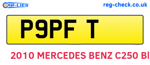 P9PFT are the vehicle registration plates.