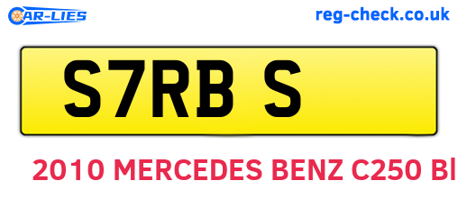 S7RBS are the vehicle registration plates.