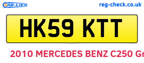 HK59KTT are the vehicle registration plates.