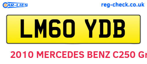 LM60YDB are the vehicle registration plates.