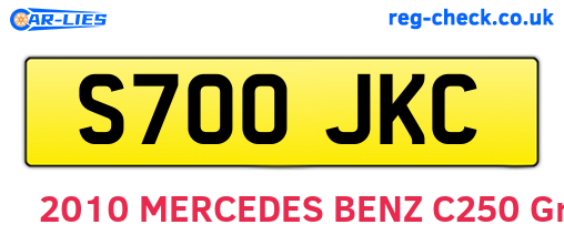 S700JKC are the vehicle registration plates.