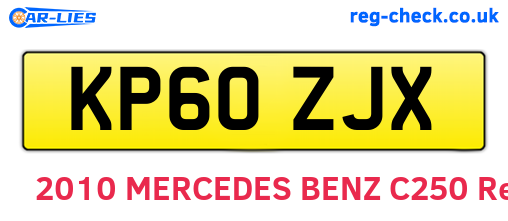 KP60ZJX are the vehicle registration plates.