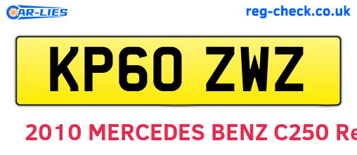 KP60ZWZ are the vehicle registration plates.