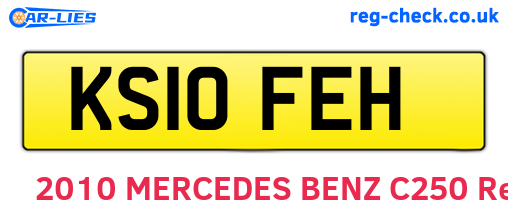 KS10FEH are the vehicle registration plates.
