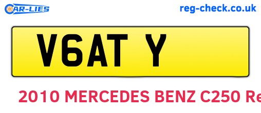 V6ATY are the vehicle registration plates.
