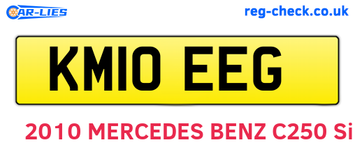 KM10EEG are the vehicle registration plates.