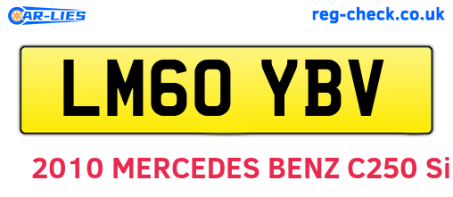 LM60YBV are the vehicle registration plates.