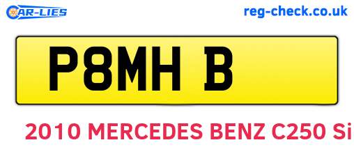 P8MHB are the vehicle registration plates.