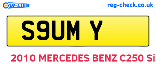 S9UMY are the vehicle registration plates.