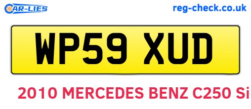 WP59XUD are the vehicle registration plates.