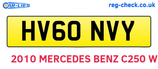 HV60NVY are the vehicle registration plates.