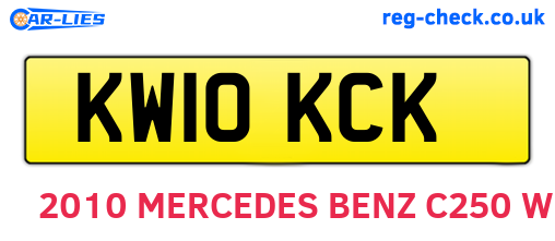 KW10KCK are the vehicle registration plates.