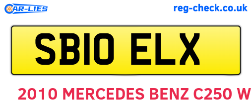 SB10ELX are the vehicle registration plates.
