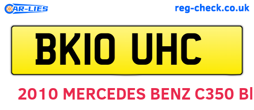 BK10UHC are the vehicle registration plates.