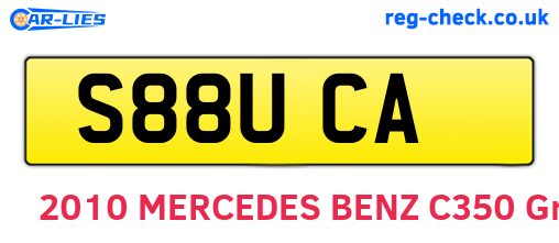 S88UCA are the vehicle registration plates.