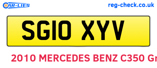 SG10XYV are the vehicle registration plates.