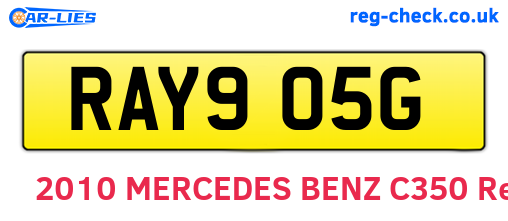 RAY905G are the vehicle registration plates.